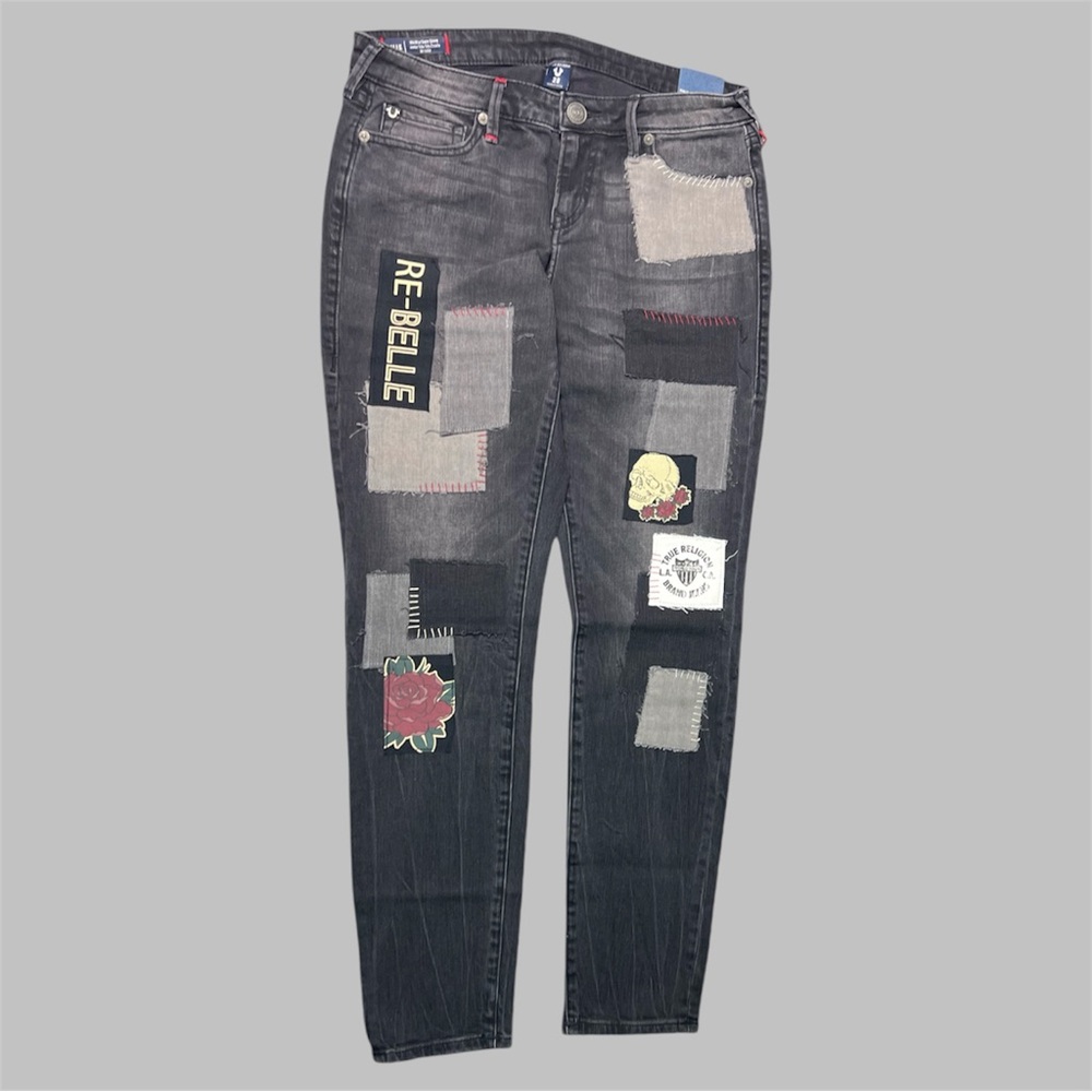 True Religion Halle Printed Patch Mid-rise